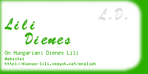 lili dienes business card